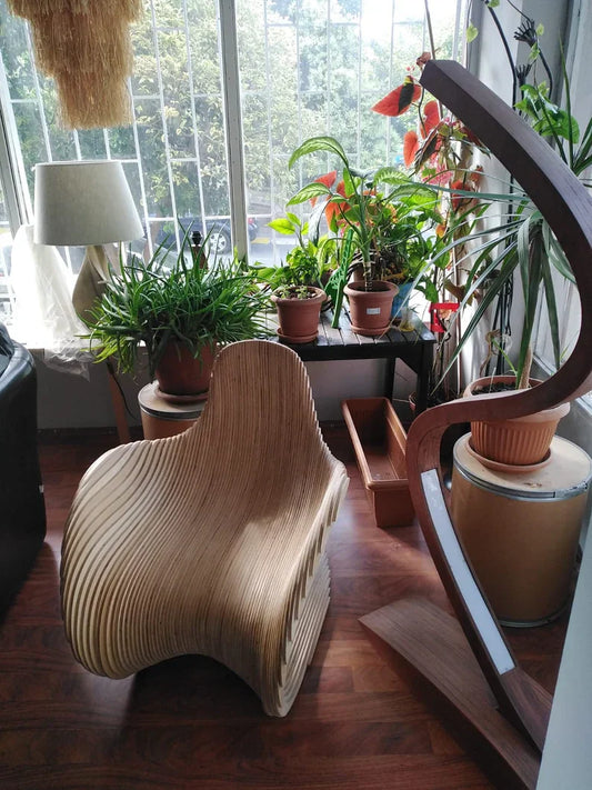 Iconic Modern Wooden Chair, Handmade Wood,Natural (Copy)